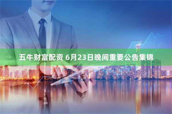 五牛财富配资 6月23日晚间重要公告集锦